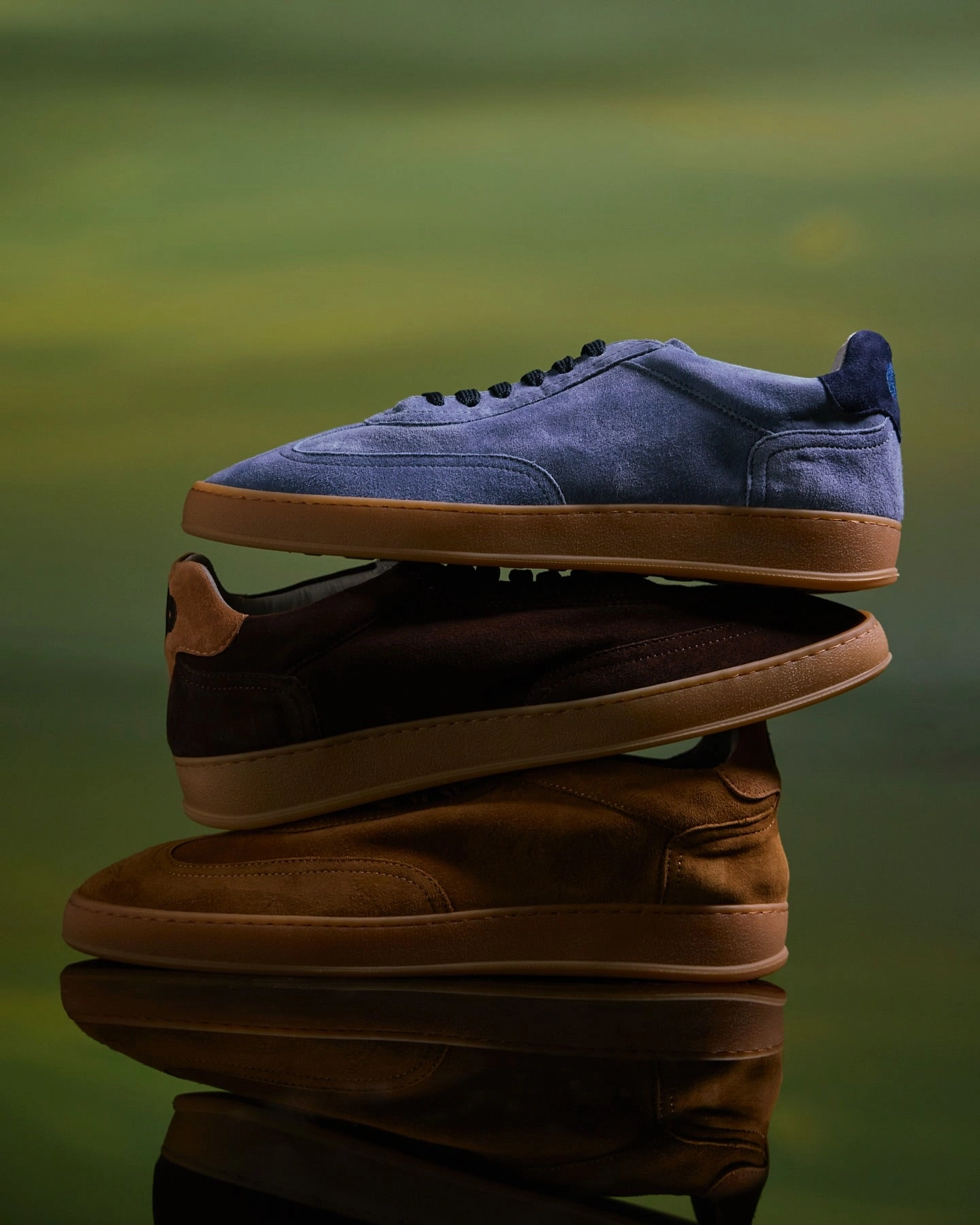 Dress Shoes Flats Amalfi Lago Blue suede