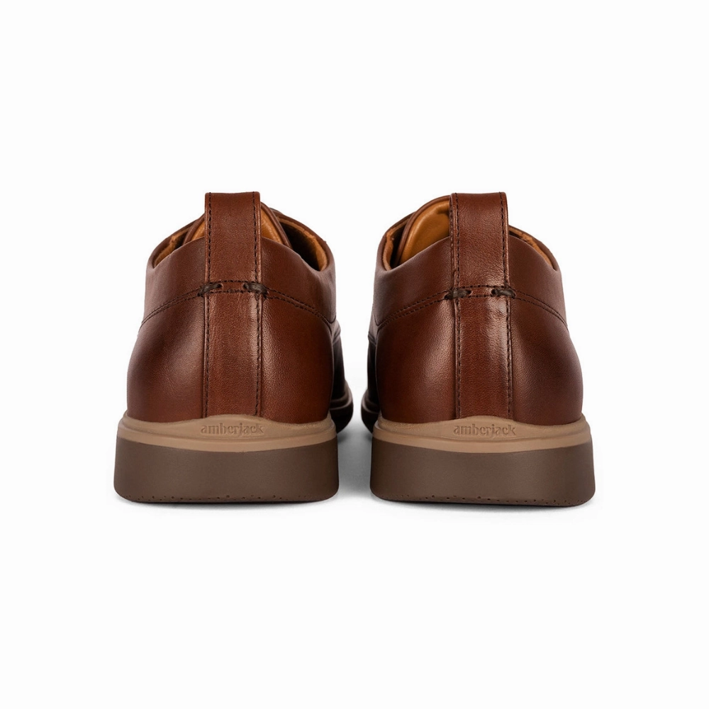 Amberjack The Original Chestnut Leather Dress Shoe (Men's) Cocktail Dress Flat Shoes