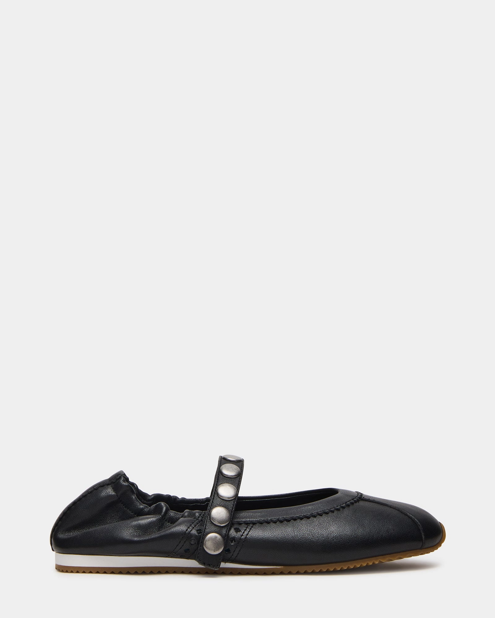 Moccasin Toe Loafers ANAYA BLACK LEATHER STUDS