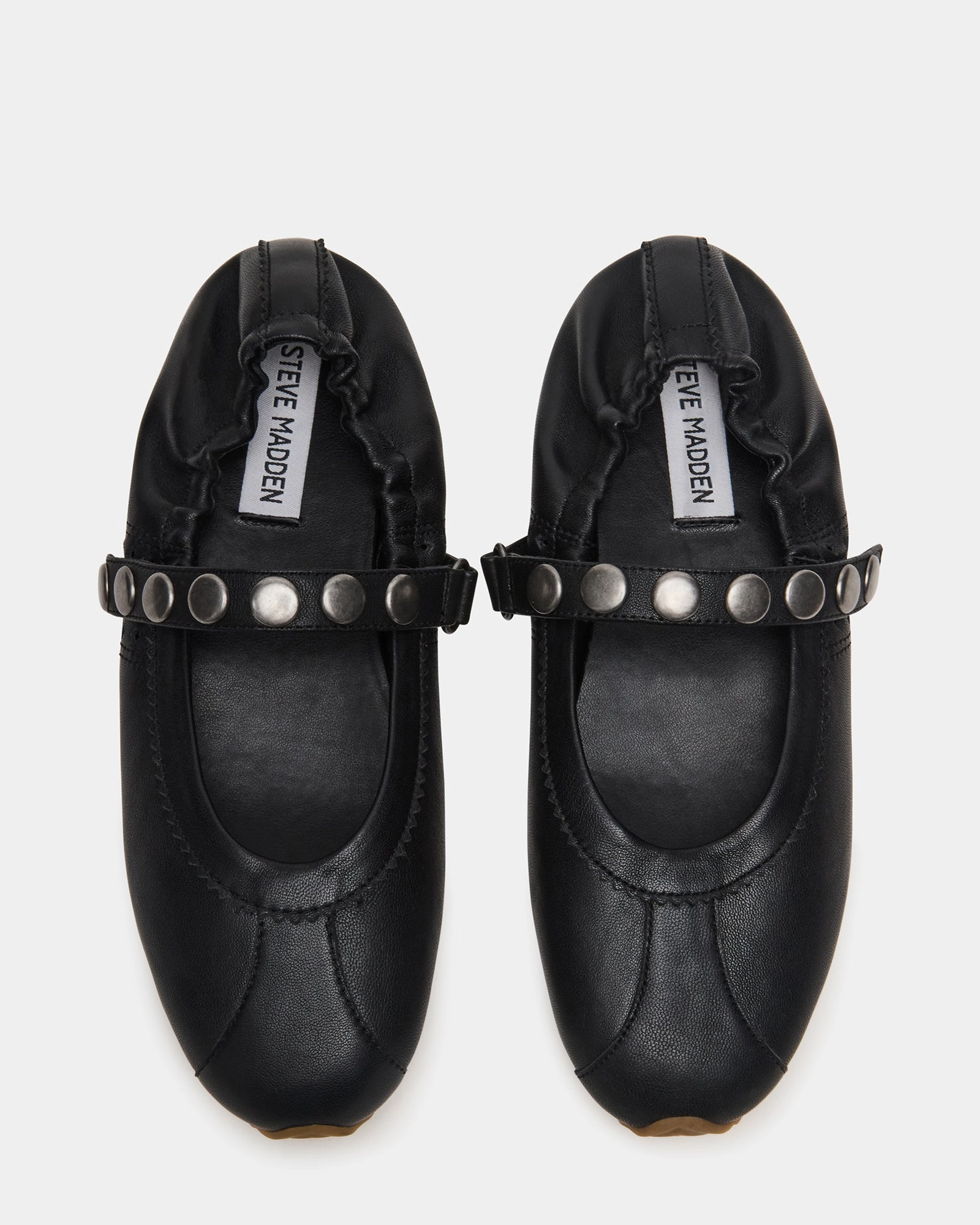 ANAYA BLACK LEATHER STUDS Carmina Loafers