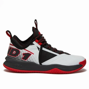 And-1 Men's Charge White/Black/Red Basketball Shoes Rise Wear Basketball Shoes