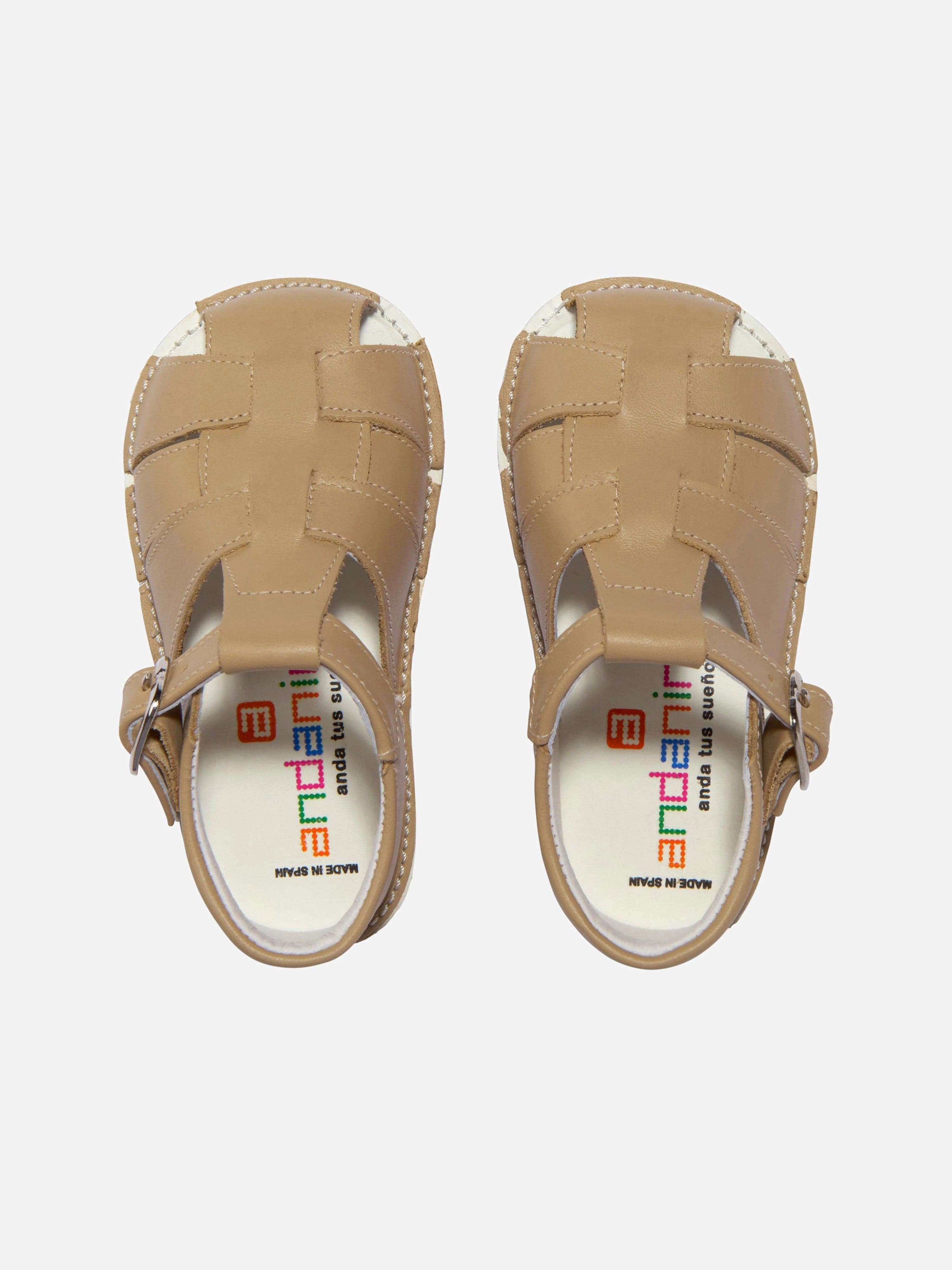 Andanines Baby Buckle Strap Sandals in Brown Starfish Sandals