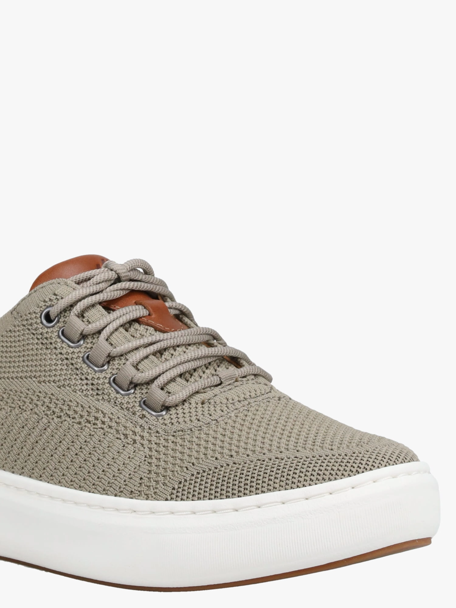 Anders Knit Uthroat Taupe Knit Silver Flat Bridal Shoes