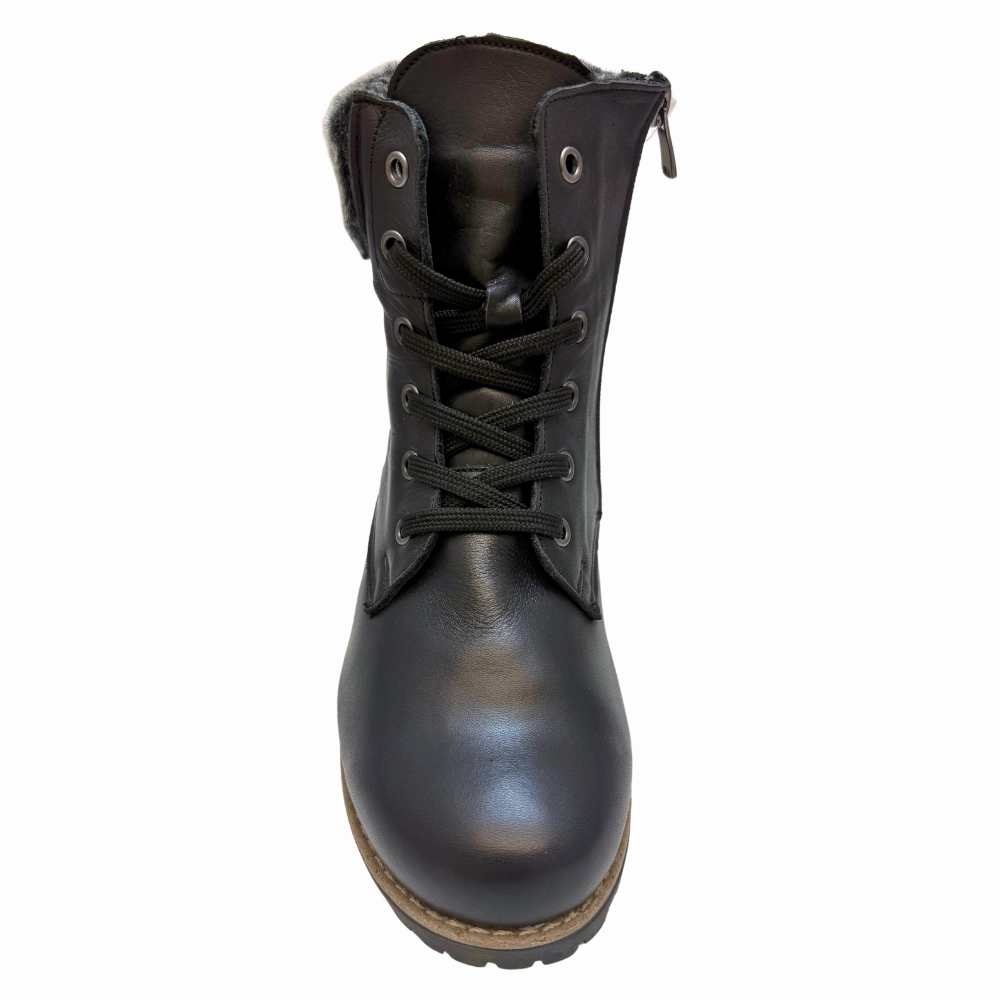 Andrea Conti Bucky-2 Black Leather Winter Boot (Women's) Phyton Boots