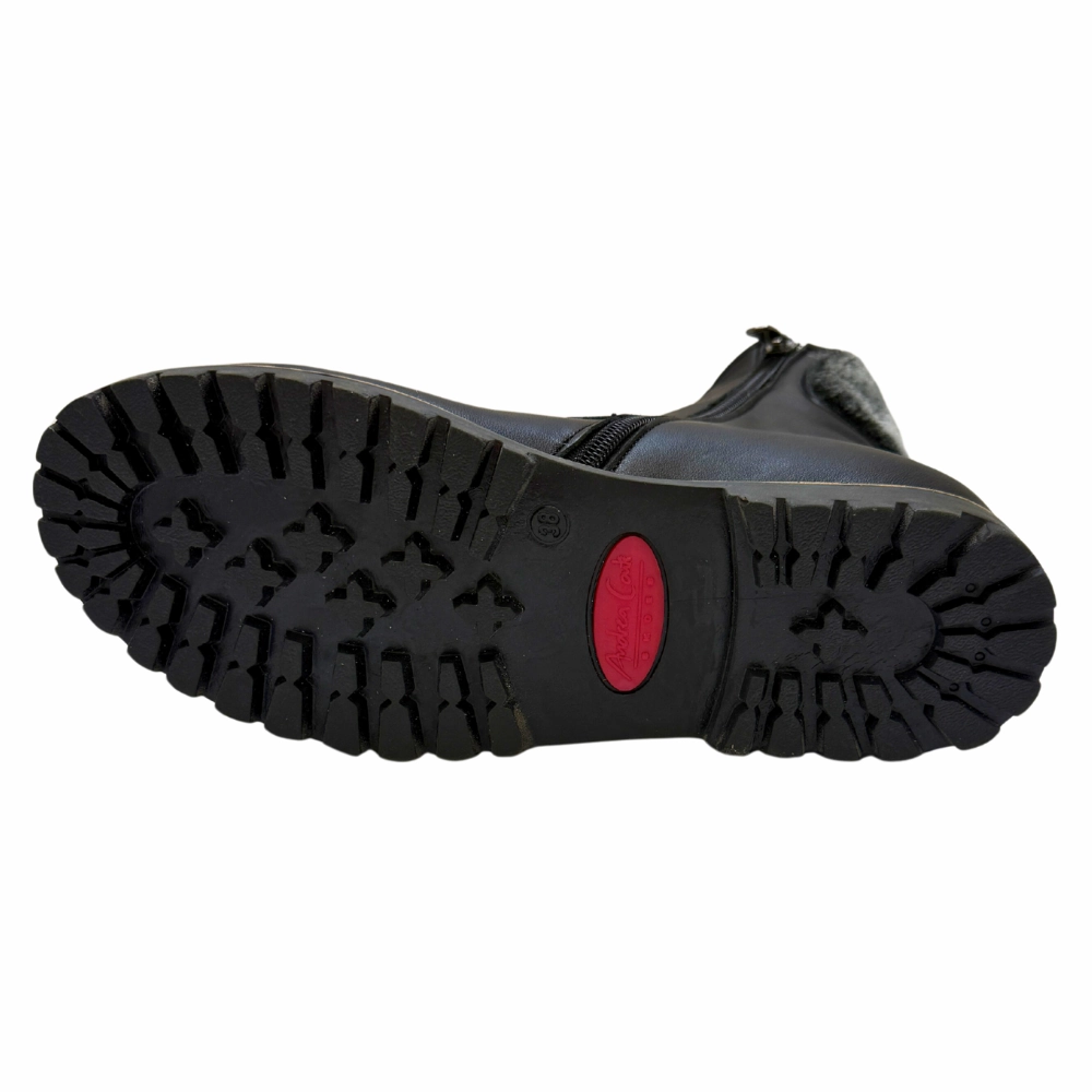 Shrimp Boots Andrea Conti Bucky-2 Black Leather Winter Boot (Women's)