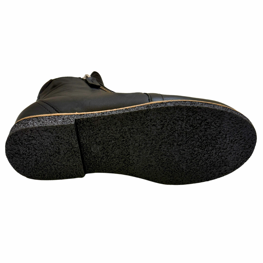 Wide Motorcycle Boots Andrea Conti Izzy 2 Black Leather Boot (Women's)