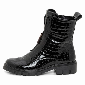Boots For Sale Men Ara Deon Black Croco Patent Leather Boot (Women's)