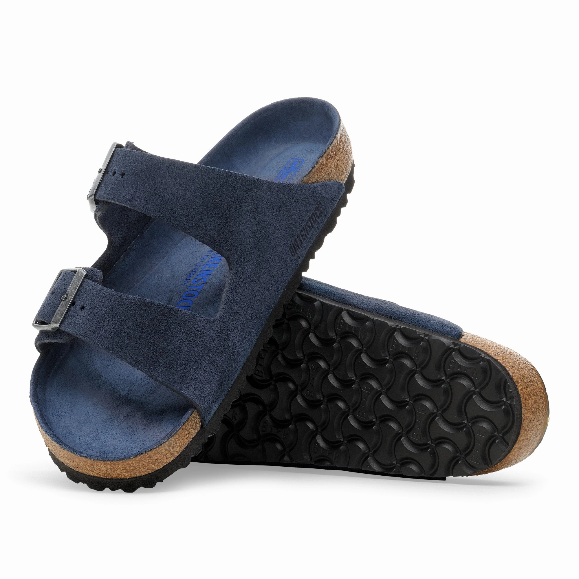 Arizona Soft Footbed Suede Leather New Navy Tonal Bigmona Sandals