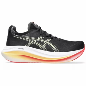 Men's Asics Gel-Nimbus 27, Black/Khaki, 9 D Medium Asics Shoes Golf