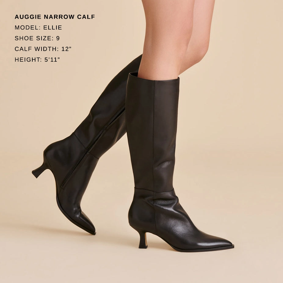 AUGGIE NARROW CALF BOOTS BLACK LEATHER Light Safety Boots