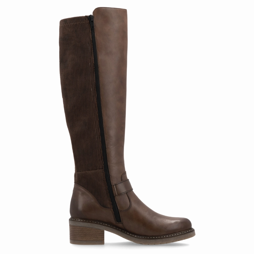 Remonte Aida 73 Mahogany Leather High Boot (Women's) Arya Boots