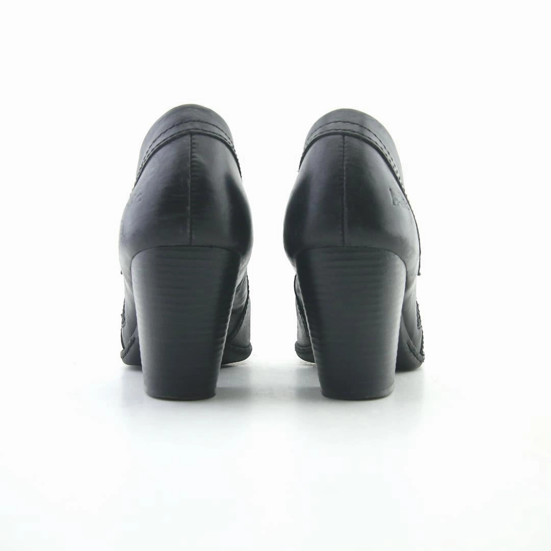 Wooden High Heel Mules B.O.C .