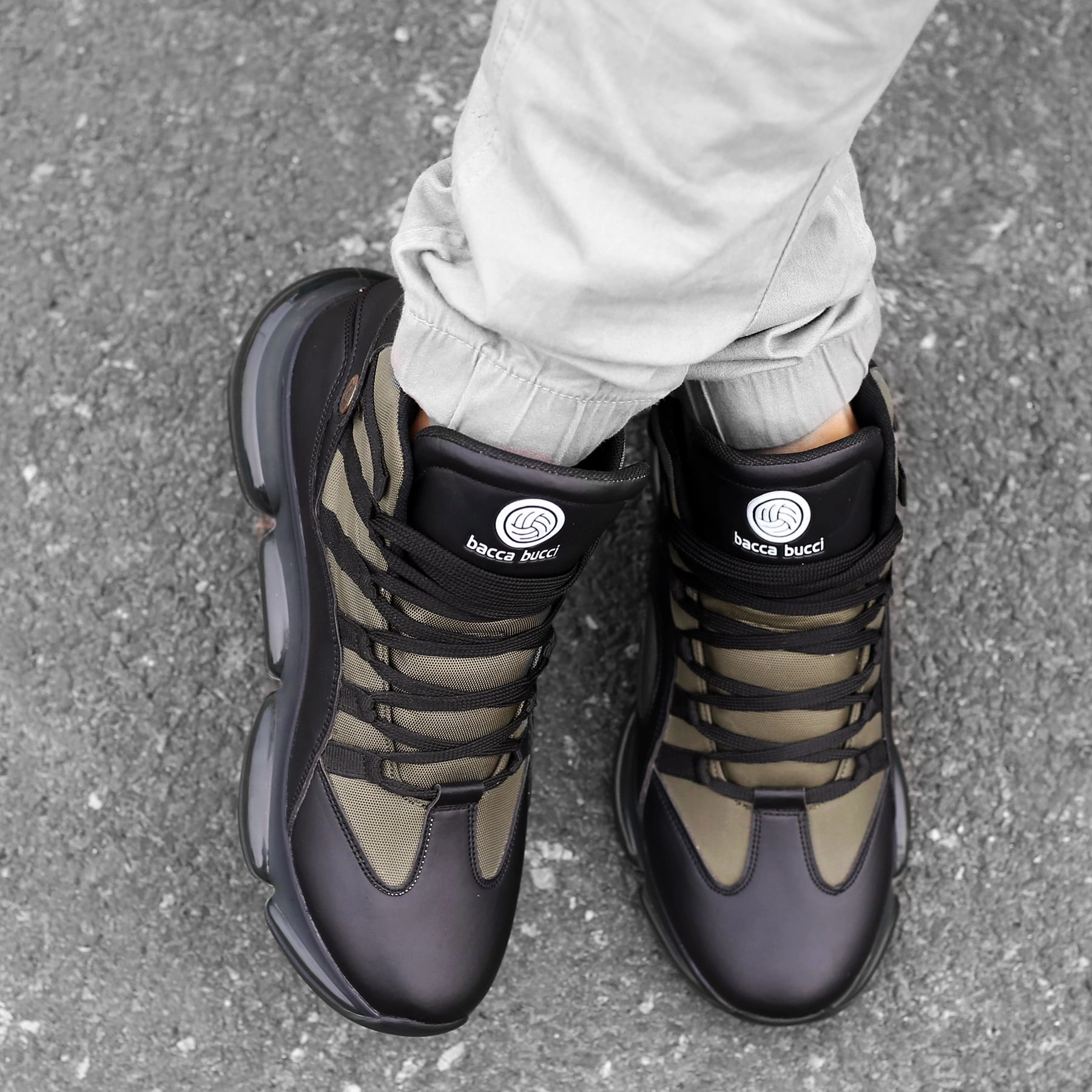 Bacca Bucci Dominator Leather High Top Sneakers