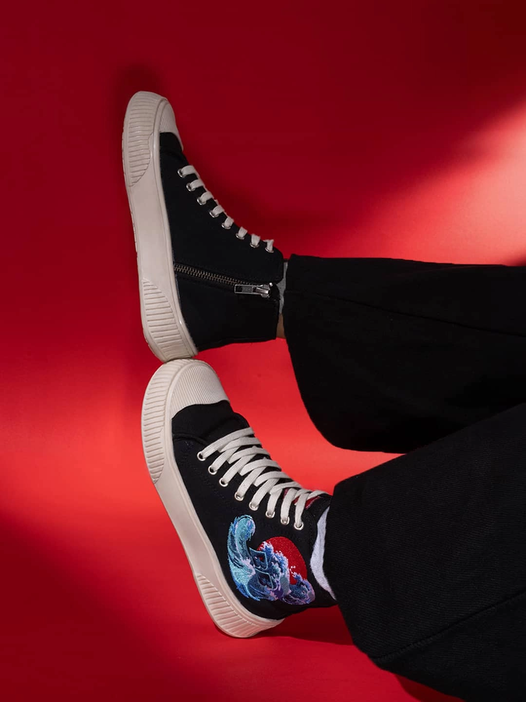 Bacca Bucci Women's High-Top Sneakers - "Kawaii Kicks" Collection Dress Shoes Wear With Jeans