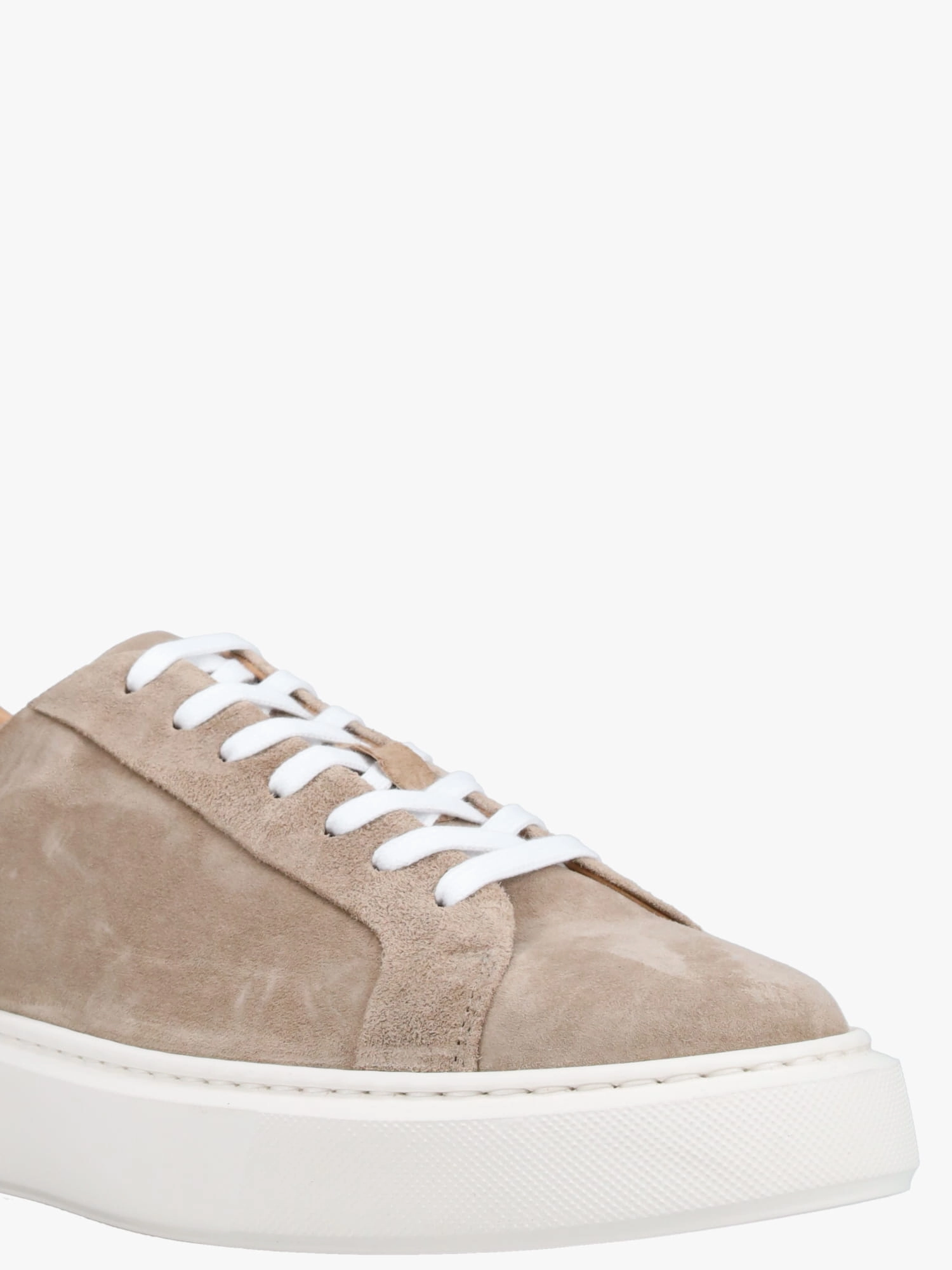 Barolo Sneaker Taupe Water Suede 1940s Flat Shoes