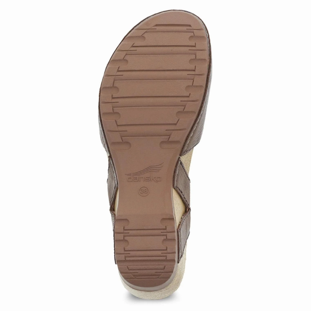 Dansko Tiffani Brown Milled Burnished Mary Jane (Women's) Eric Michael Sandals