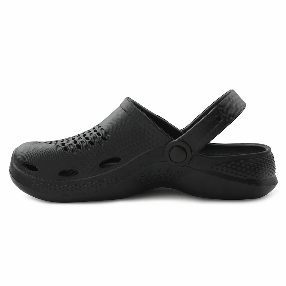 Comfortable Sandals A-HA Black Slingback Clogs For Men GMF-02E By Liberty