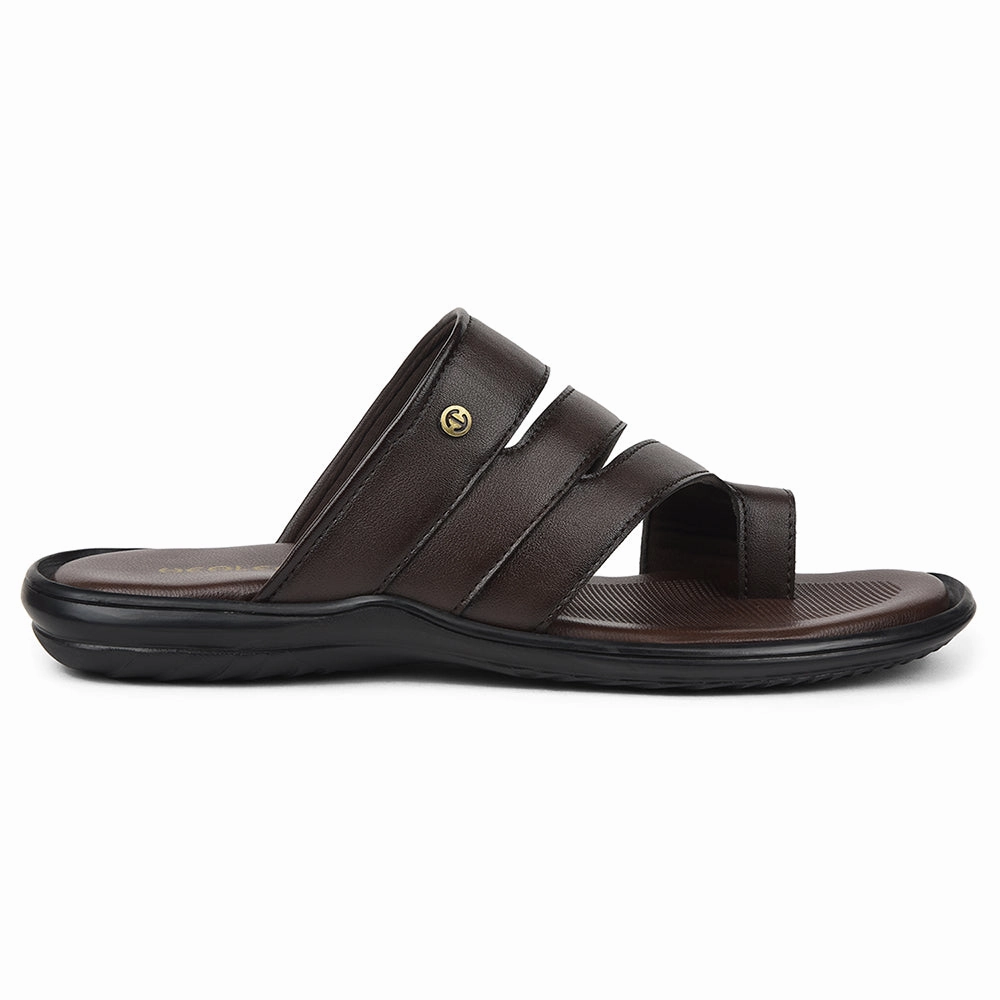 Healers Brown Casual Slipper For Mens AOL-12 By Liberty Slides Sandals