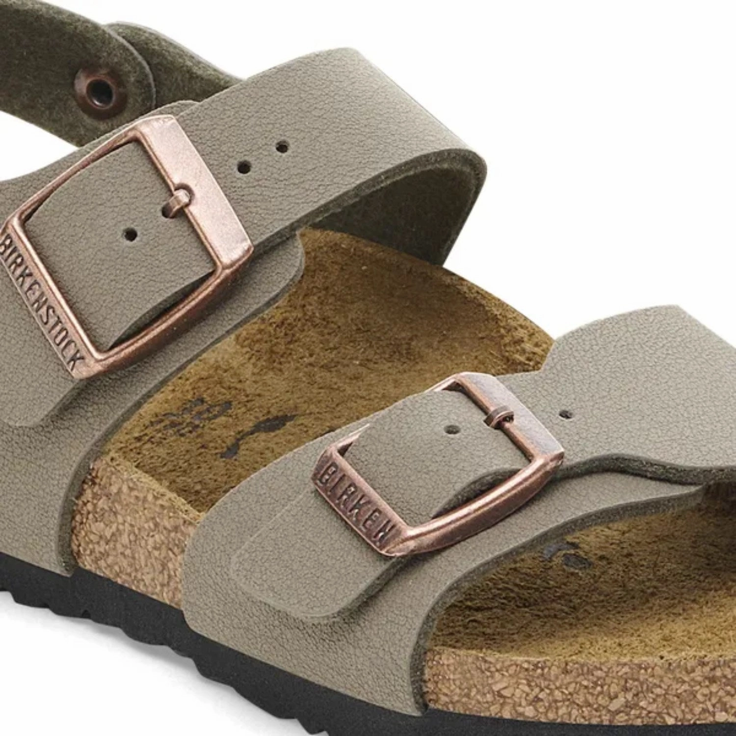 T Strap Sandals Heels Birkenstock New York Kids BFBC Stone