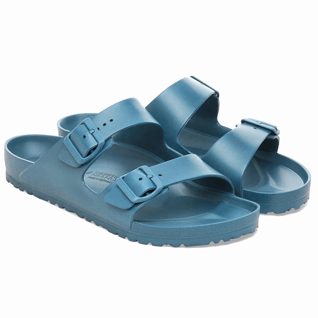 Birkenstock Unisex Arizona EVA - Regular - Elemental Blue Slide On Sandals Leather