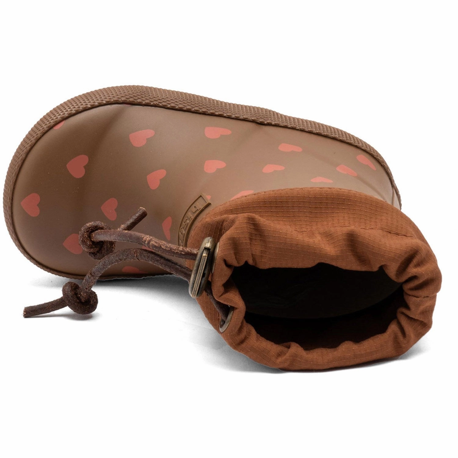 Bisgaard Chocolate Heartbeat Baby Thermo Rubber Rubber Boot Square Steel Toe Boots