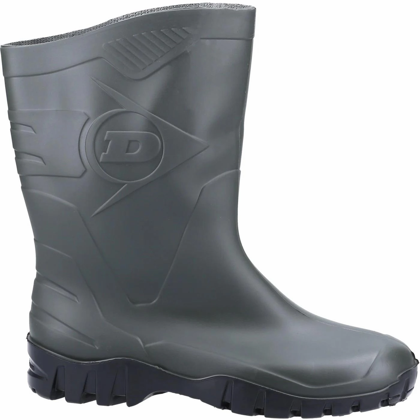 Men's Wide Fit Dunlop Dee Calf Length Wellington Boots Fish Cowboy Boots