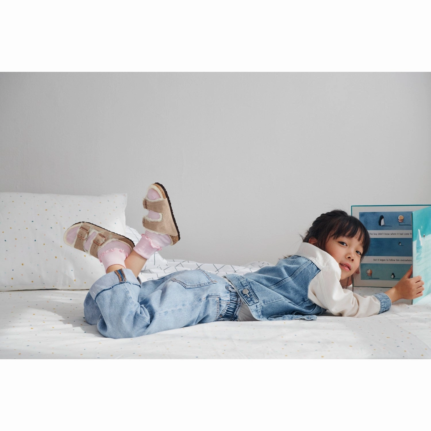 Waraji Sandals Birkenstock Arizona Kids LEVE Shearling Taupe LAF Sandals