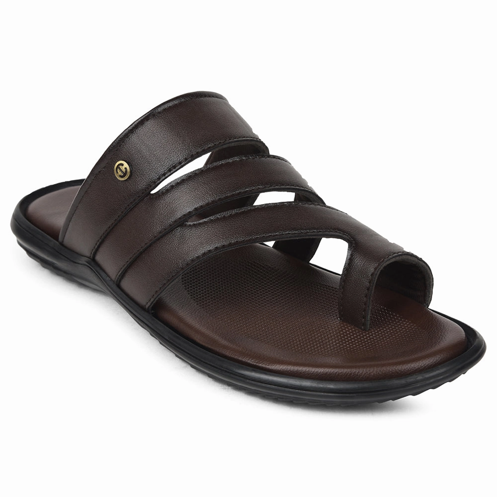 Nice Slippers Healers Brown Casual Slipper For Mens AOL-12 By Liberty