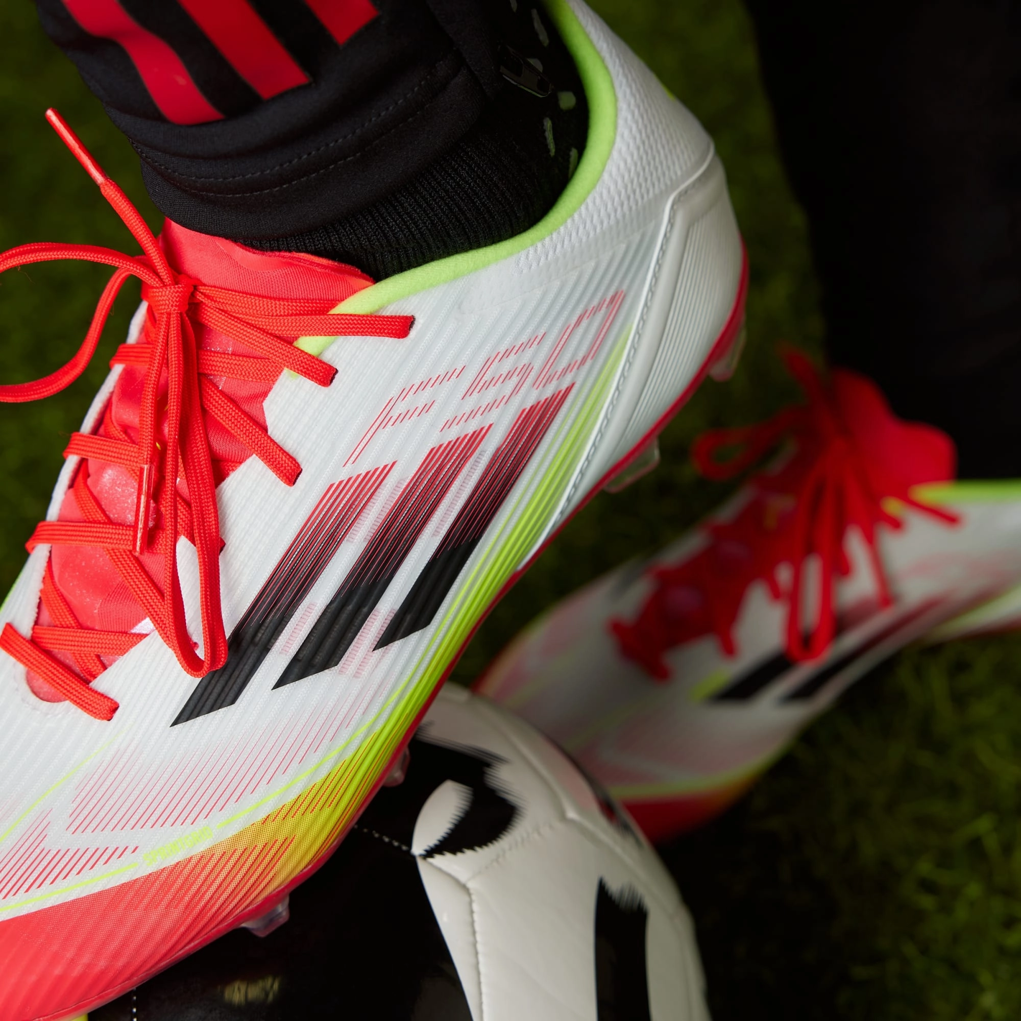 Adidas Men's F50 P3 League White/Black Football Boots Flat Platform Boots