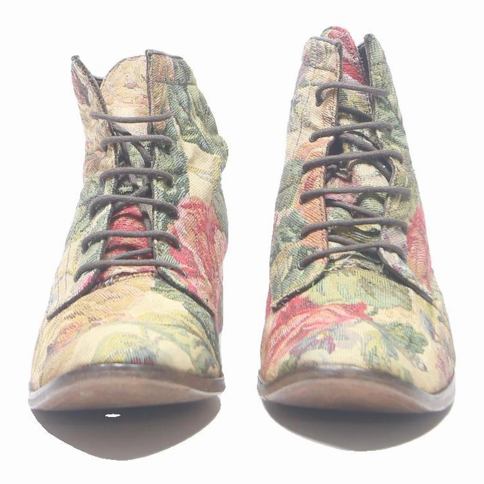 Cheapest Cowboy Boots CUCITURA Floral Pattern Womens Ankle Boots Canvas UK 4 Elegant Vintage Style