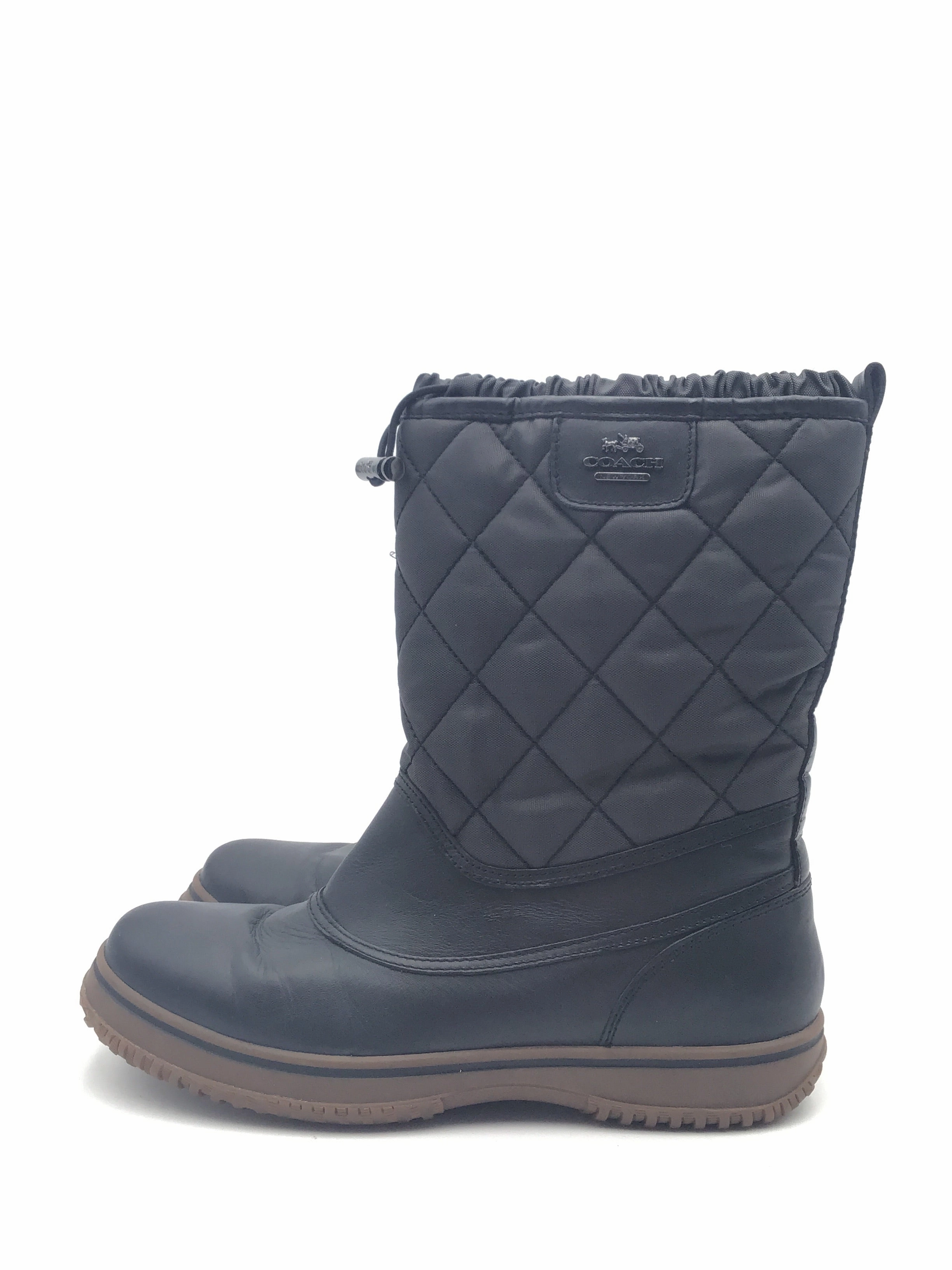 Working Boots Boots Designer By Coach In Black, Size: 10