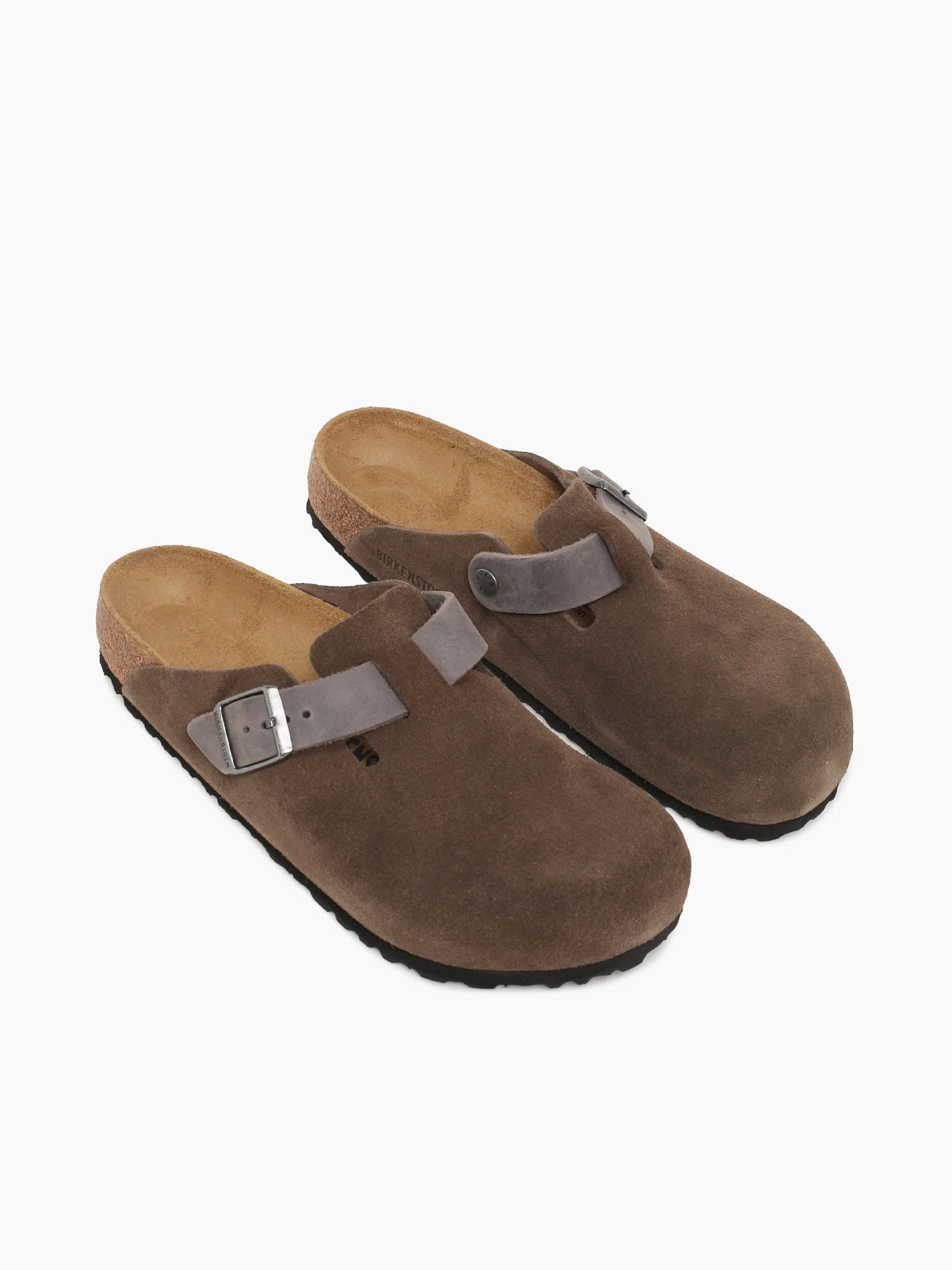 Boston Gray Suede Oiled Canvas Flats Shoes