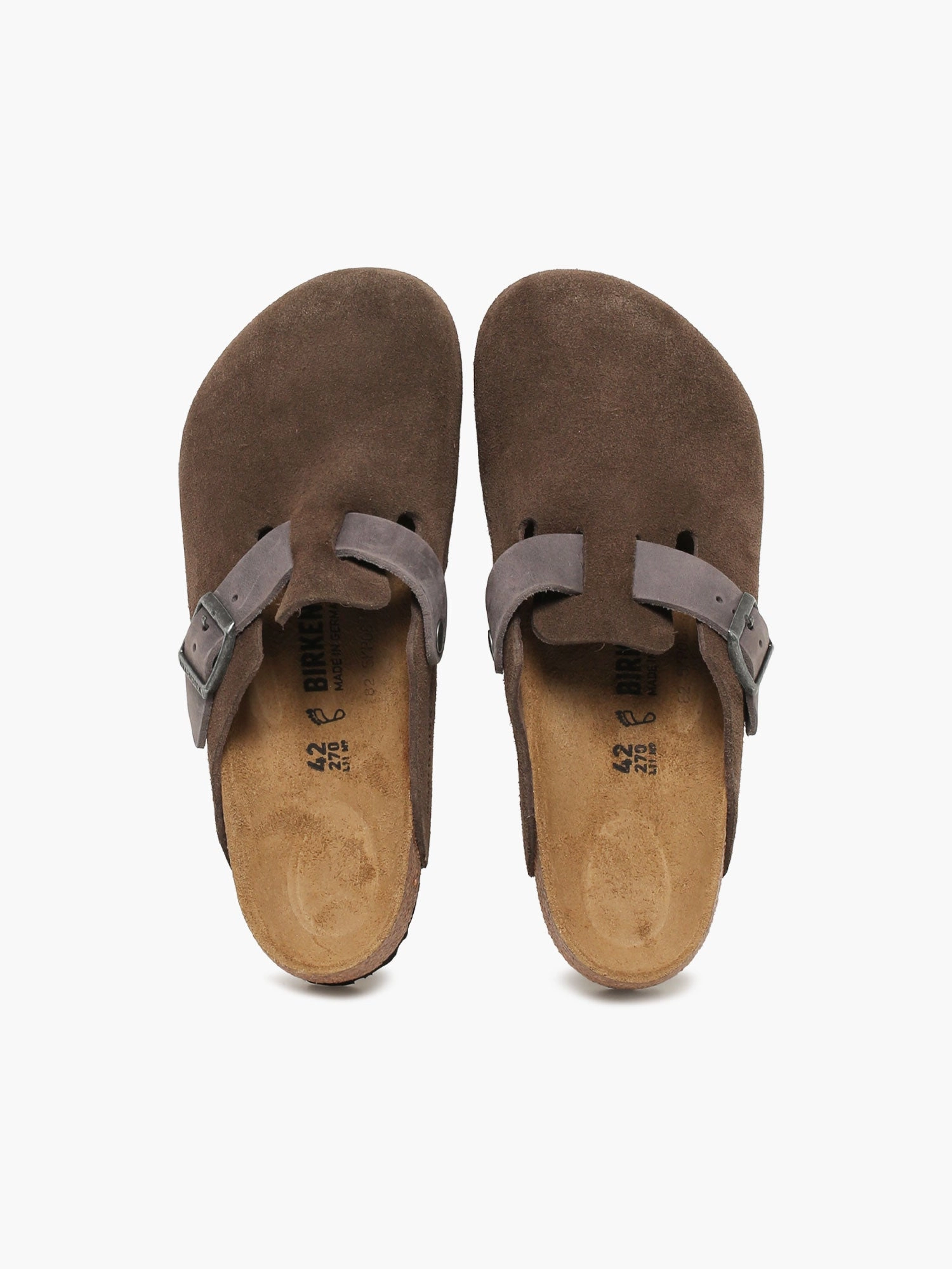 Business Shoes Flats Boston Gray Suede Oiled