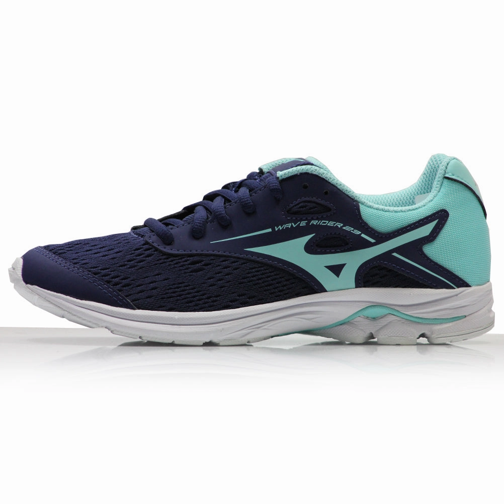 Mizuno Wave Rider 23 Junior Running Shoe - Med Blue/Abruba Blue Supernova Rise Running Shoes