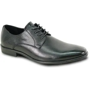 BRAVO Men Dress Shoe KING-7 Oxford Shoe Black - Medium and Wide Width Available Bar Lacing Dress Shoes