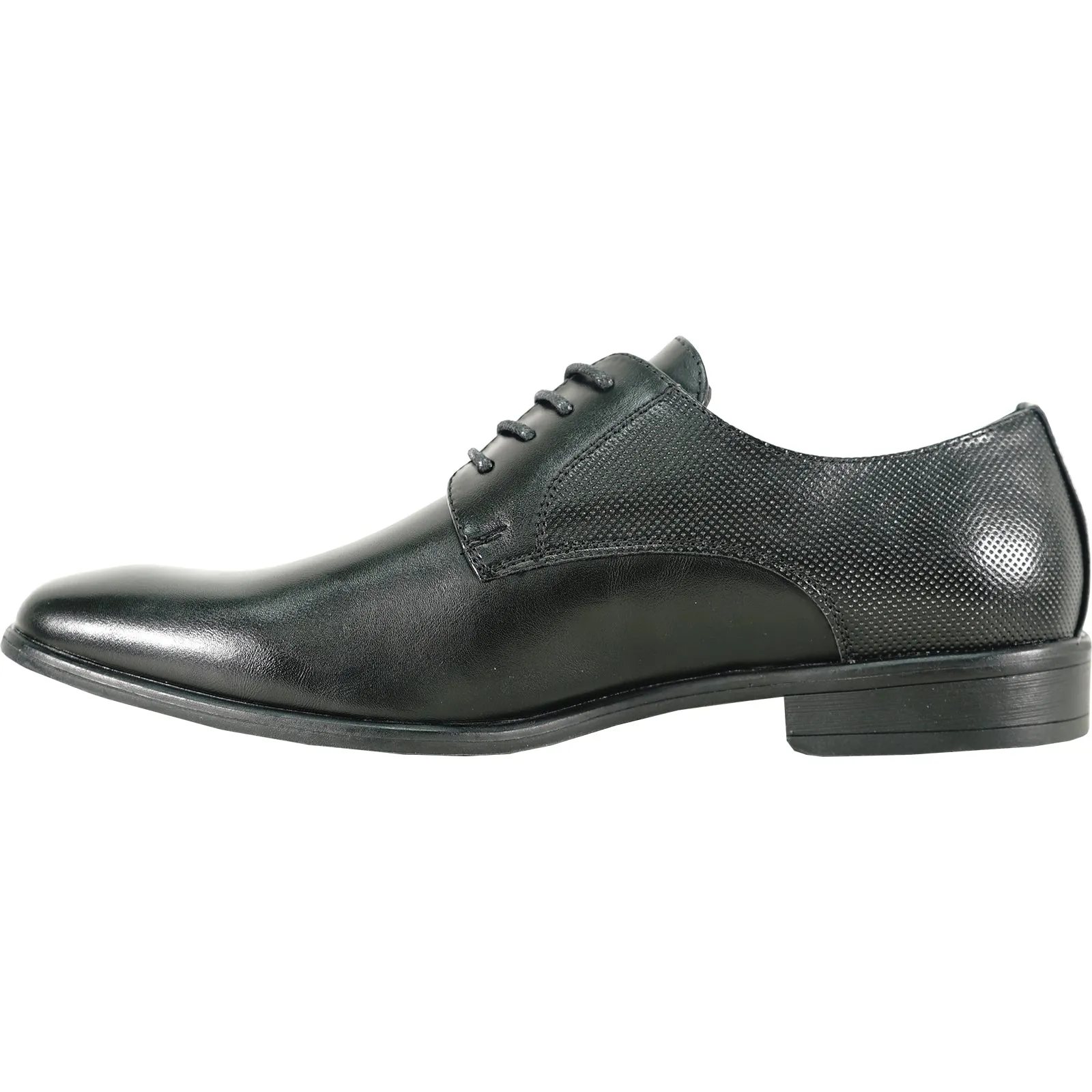 Tone Dress Shoes BRAVO Men Dress Shoe KING-7 Oxford Shoe Black - Medium and Wide Width Available