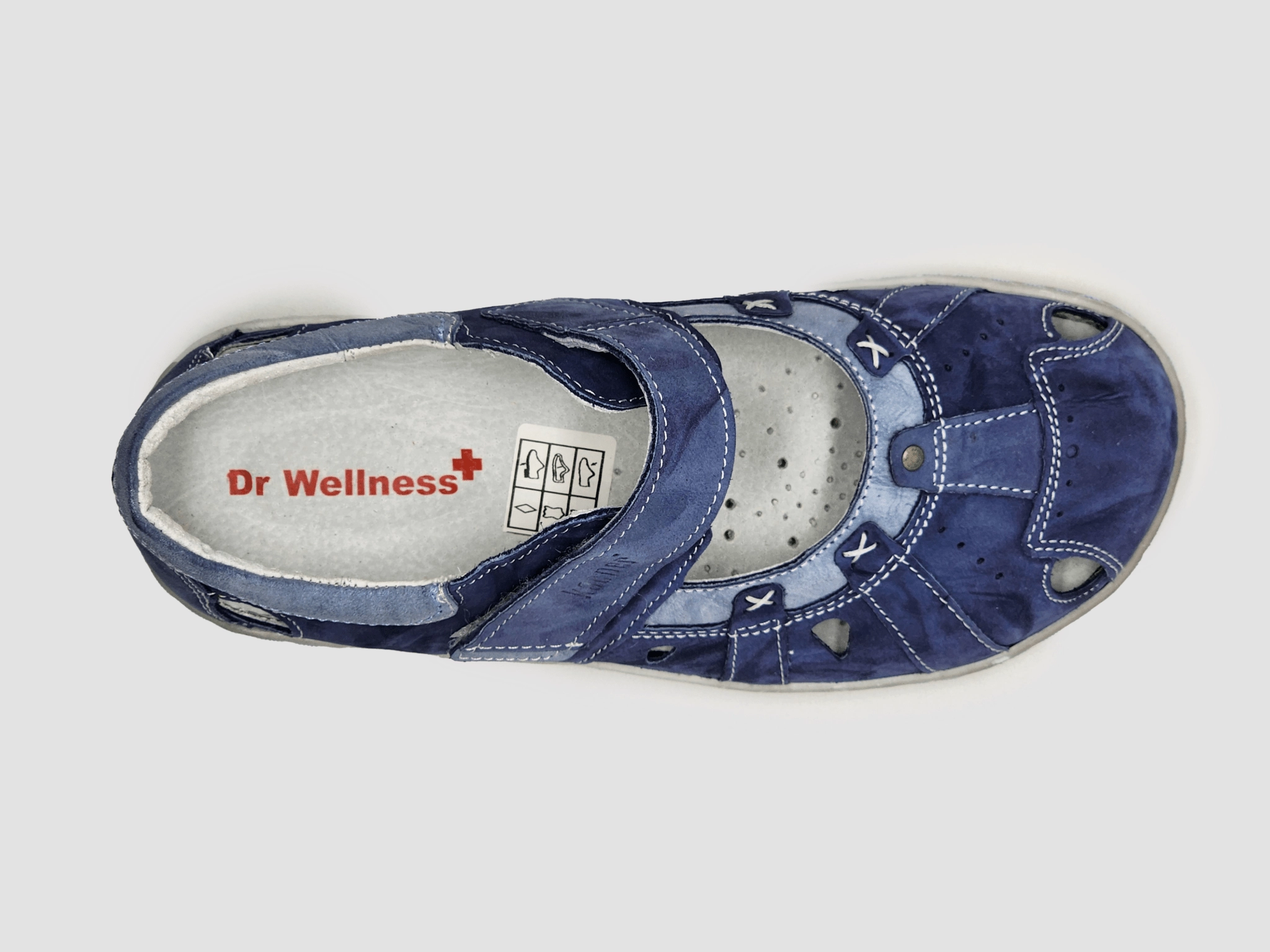 Women's Dr Wellness Leather Sandals - Blue Sandals For Water