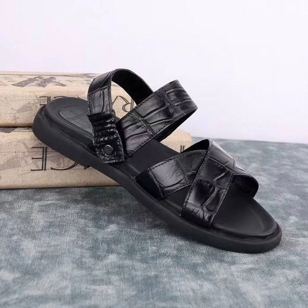 Sandals Italy Crocodile Shoes Crocodile Leather Sandals ,Crocodile Leather Non-slip Sandals