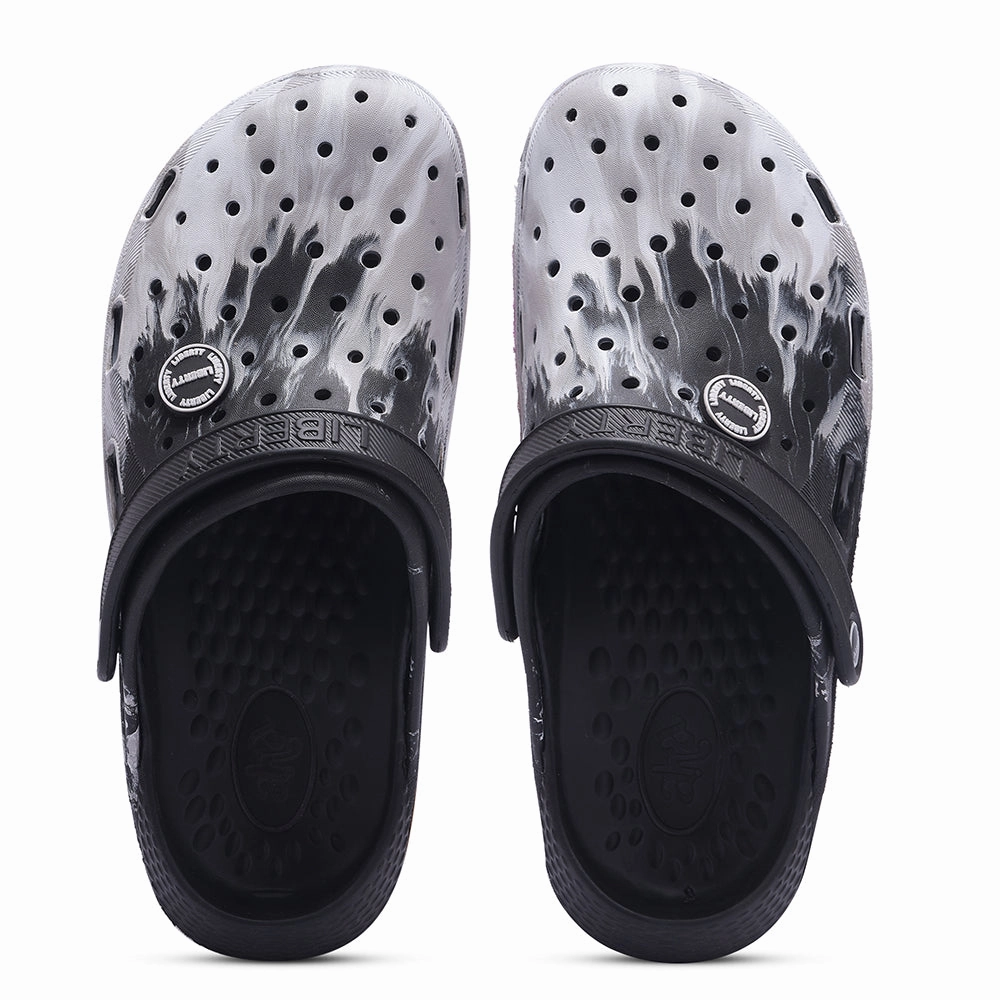 A-HA Black Slingback Clogs For Men LPMXT-961E By Liberty Sandals Drawing