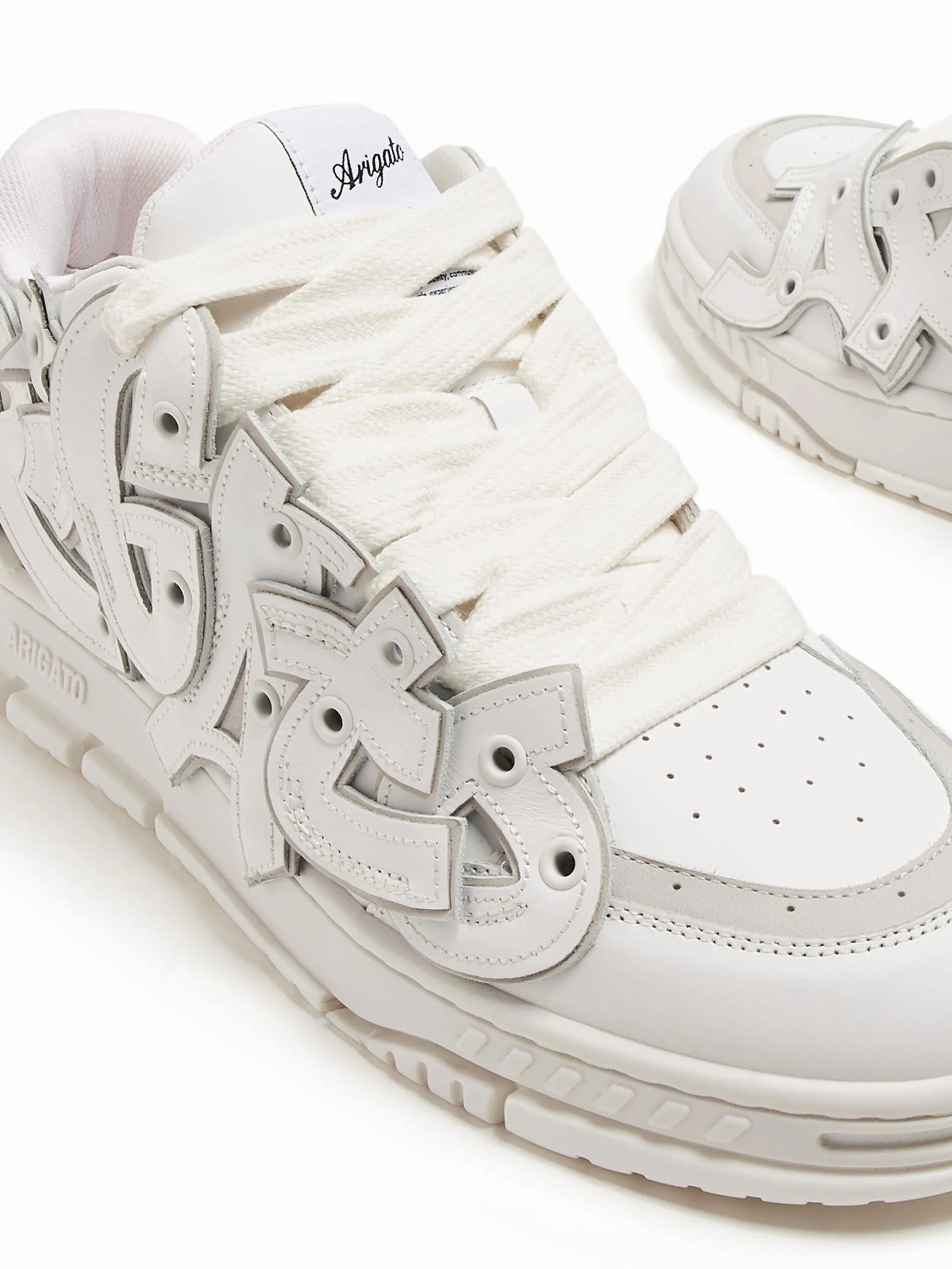 Area Typo lace-up leather sneakers Flats At Shoe Carnival