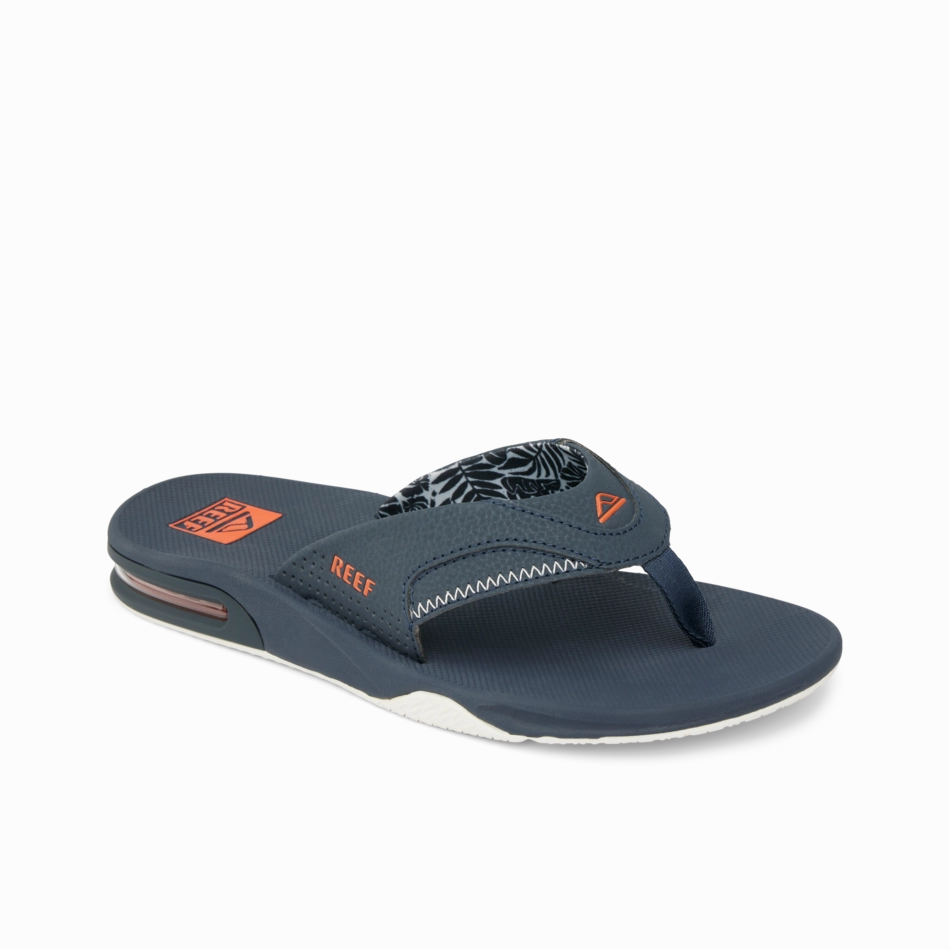 REEF Fanning Sandal-Navy/Orange Tropic Pearl Sandals