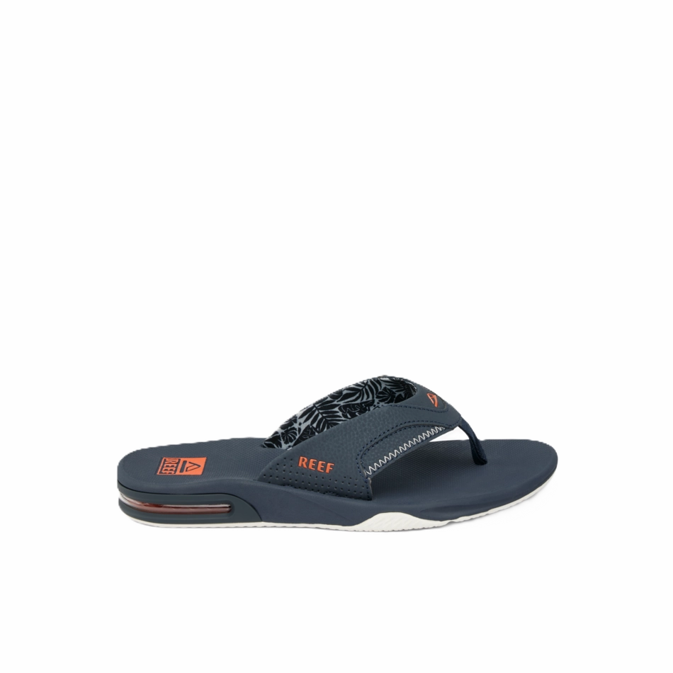 REEF Fanning Sandal-Navy/Orange Tropic Big Toe Sandals
