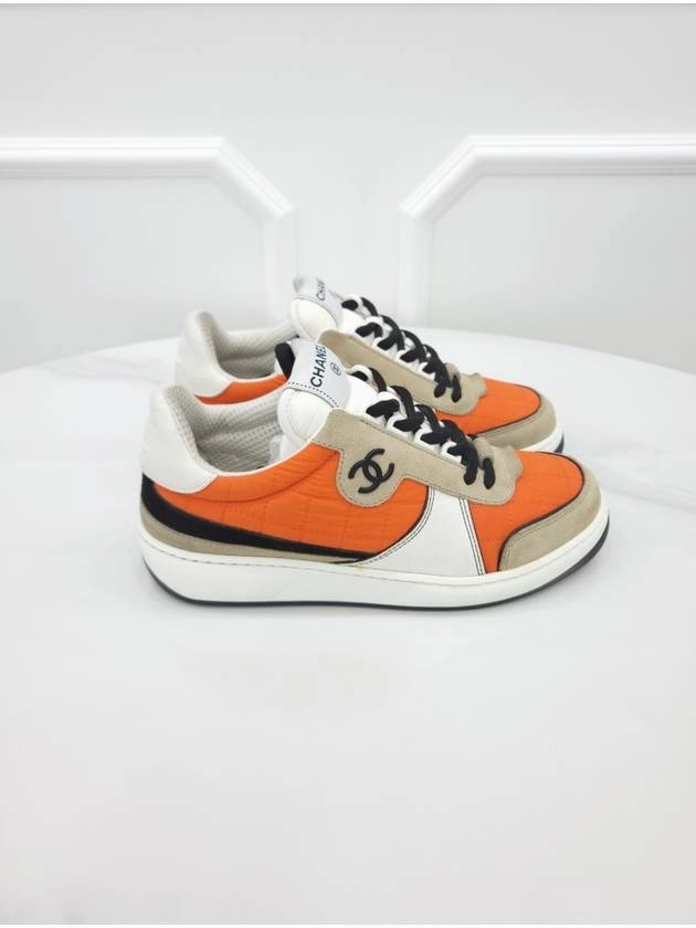 Flow Runner Sneakers CC quilted suede sneakers G39802 36 5 Chanel