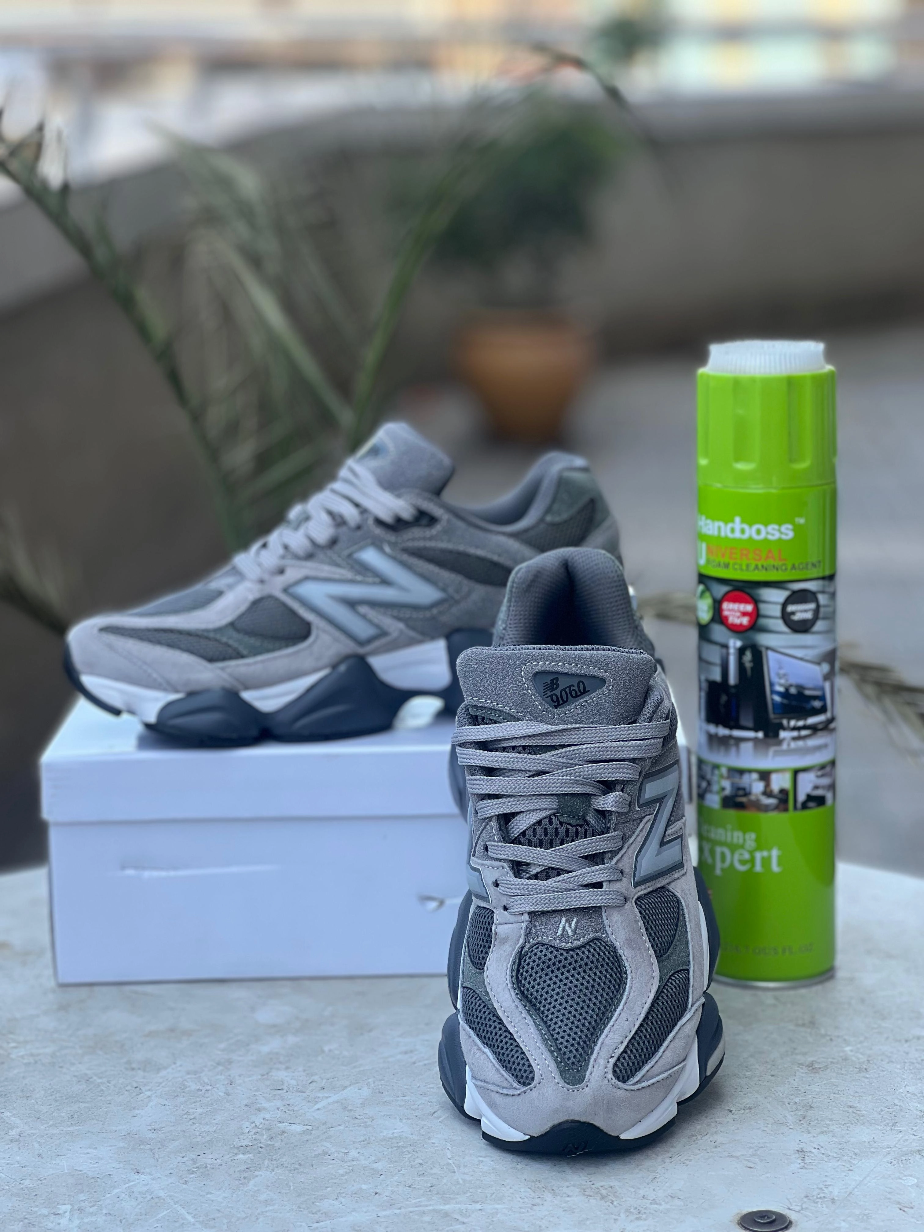 New Balance 9060- Triple Grey Driving Sneakers