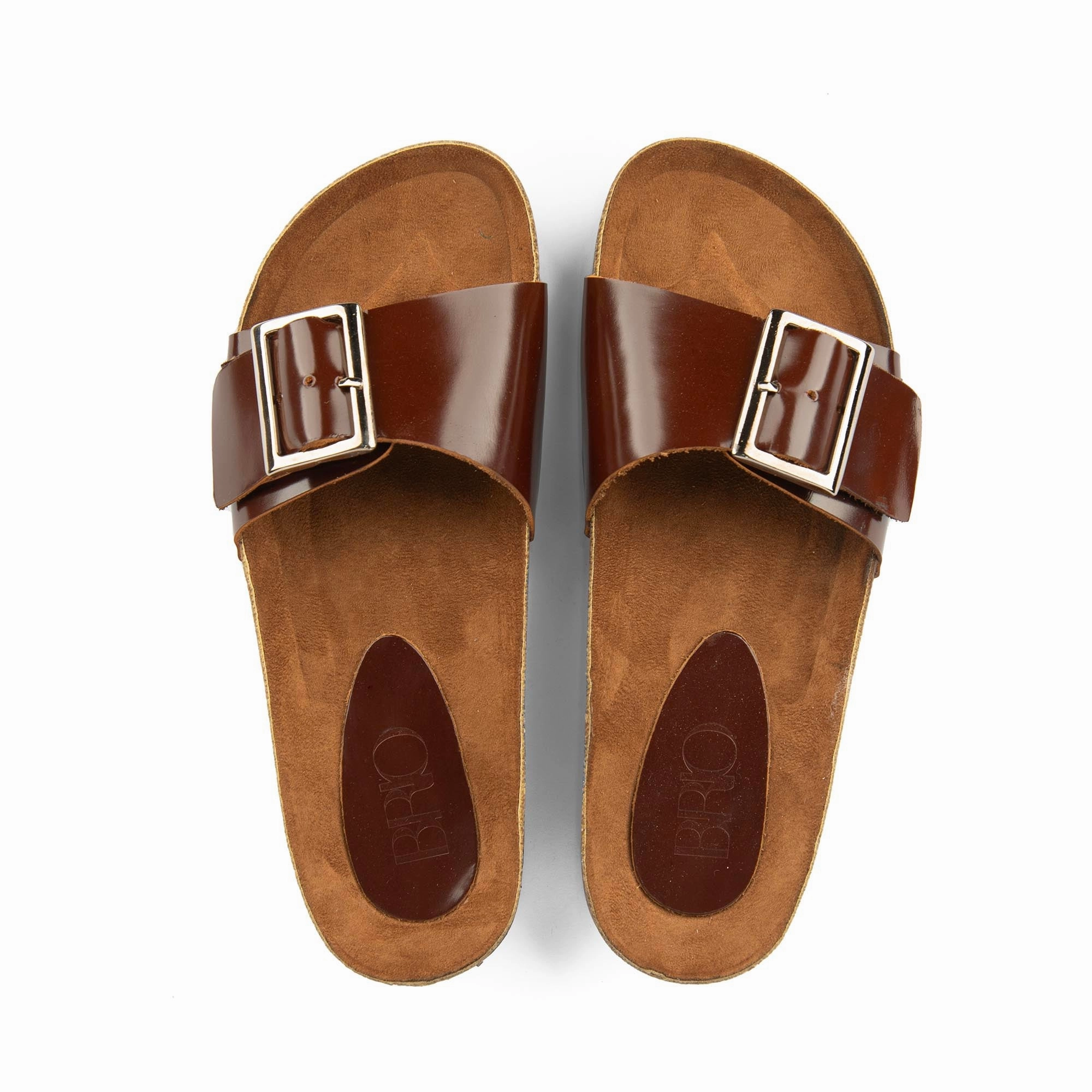 Brio Madrid Havan Natural Leather Slippers Best Slippers Flat Feet