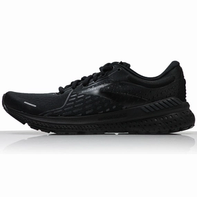 Running Shoes Flat Feet Brooks Adrenaline GTS 21 Women's Running Shoe - Black/Black/Ebony