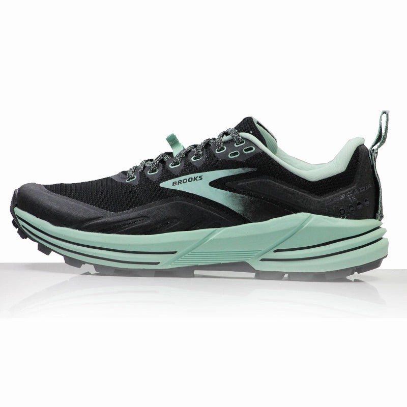 Brooks Cascadia 16 Women's Trail Shoe - Black/Ebony/Yucca Running And Track Shoes