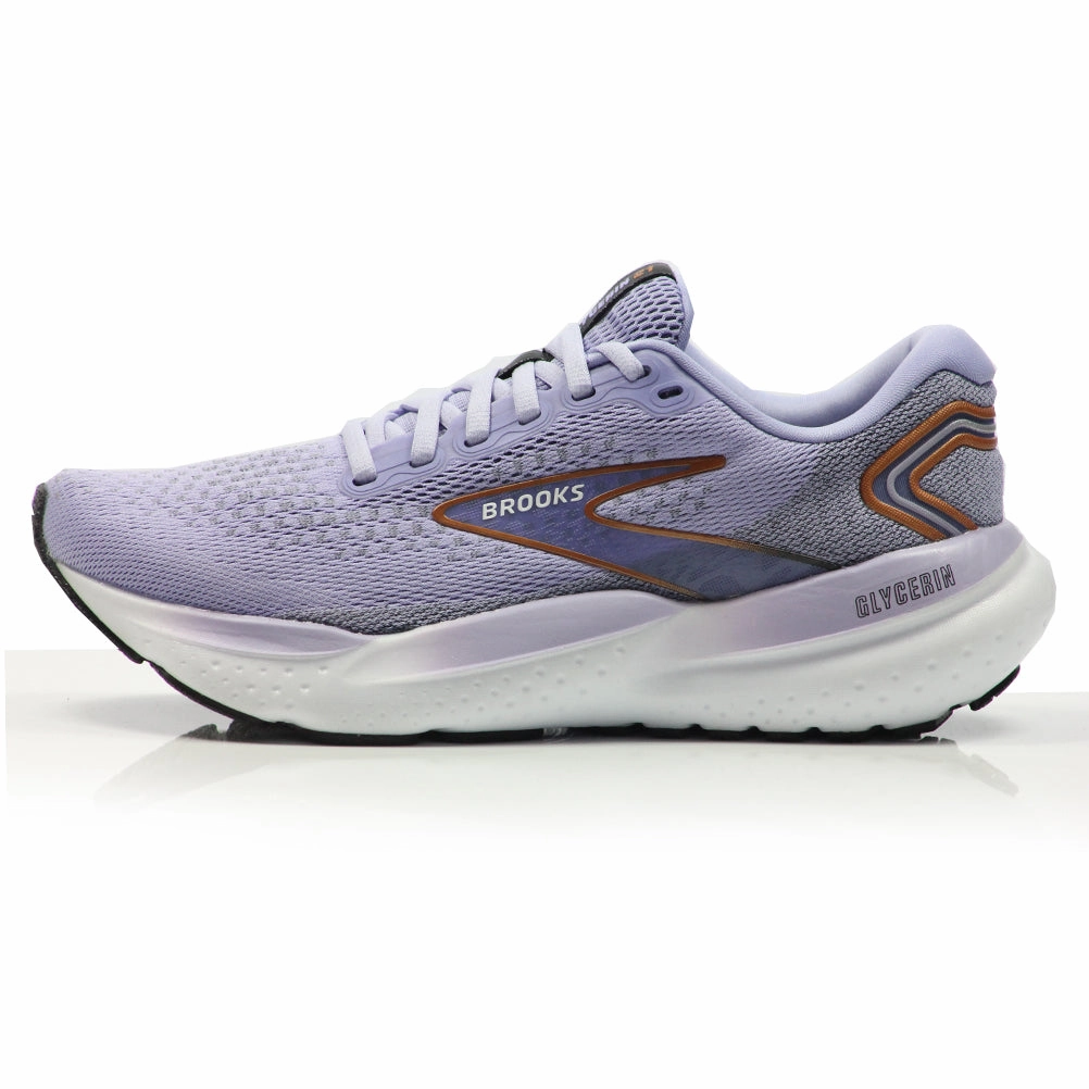 Running Spikes Shoes Brooks Glycerin 21 Women's Running Shoe - Lavender/Black/Copper