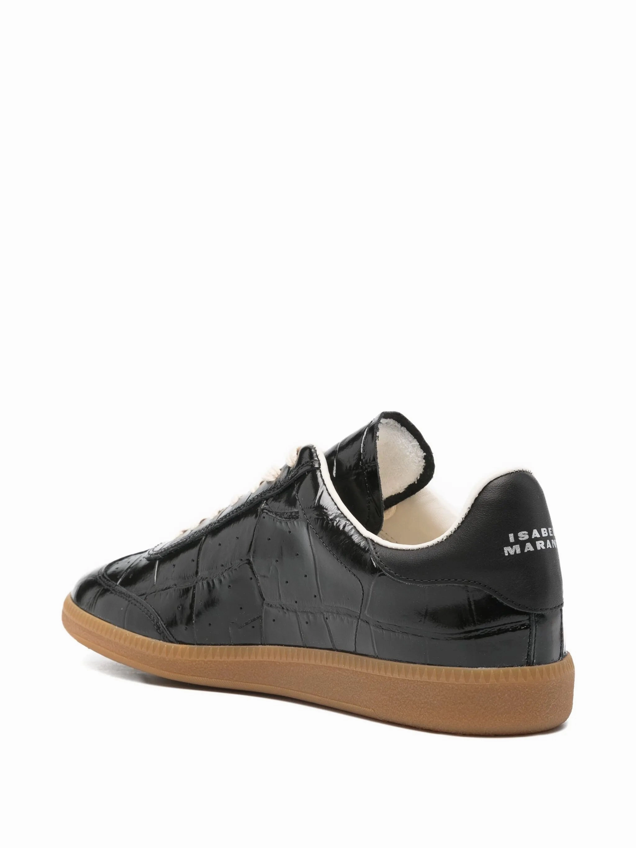 Bryce crocodile-effect lace-up sneakers Top Mtb Flat Shoes