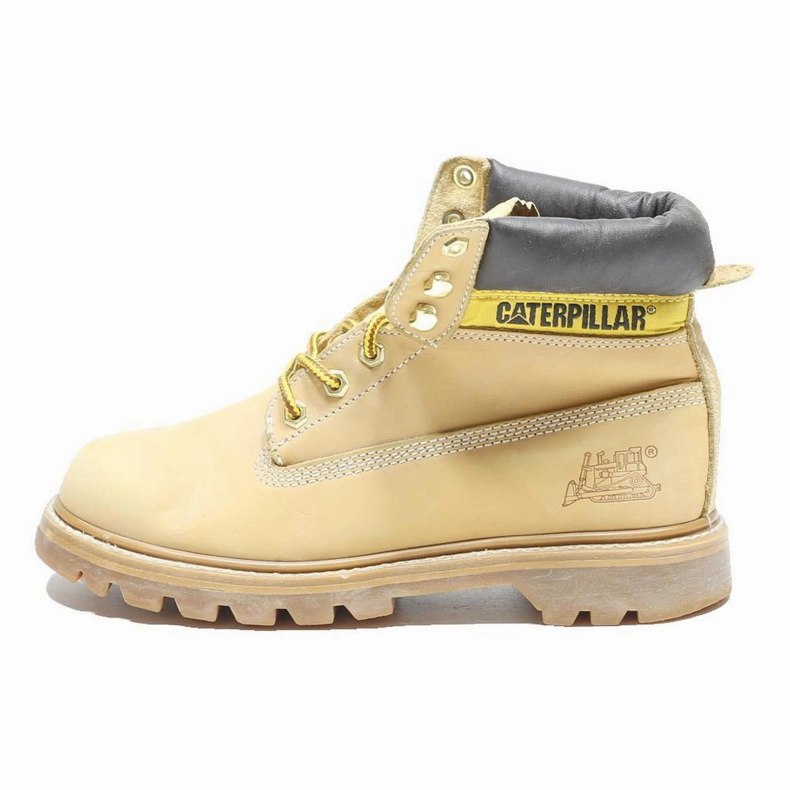 Boot Socks With Cowboy Boots CAT Colorado Mens Lace-Up Boots Beige Leather UK 6 Workwear Durable Comfort